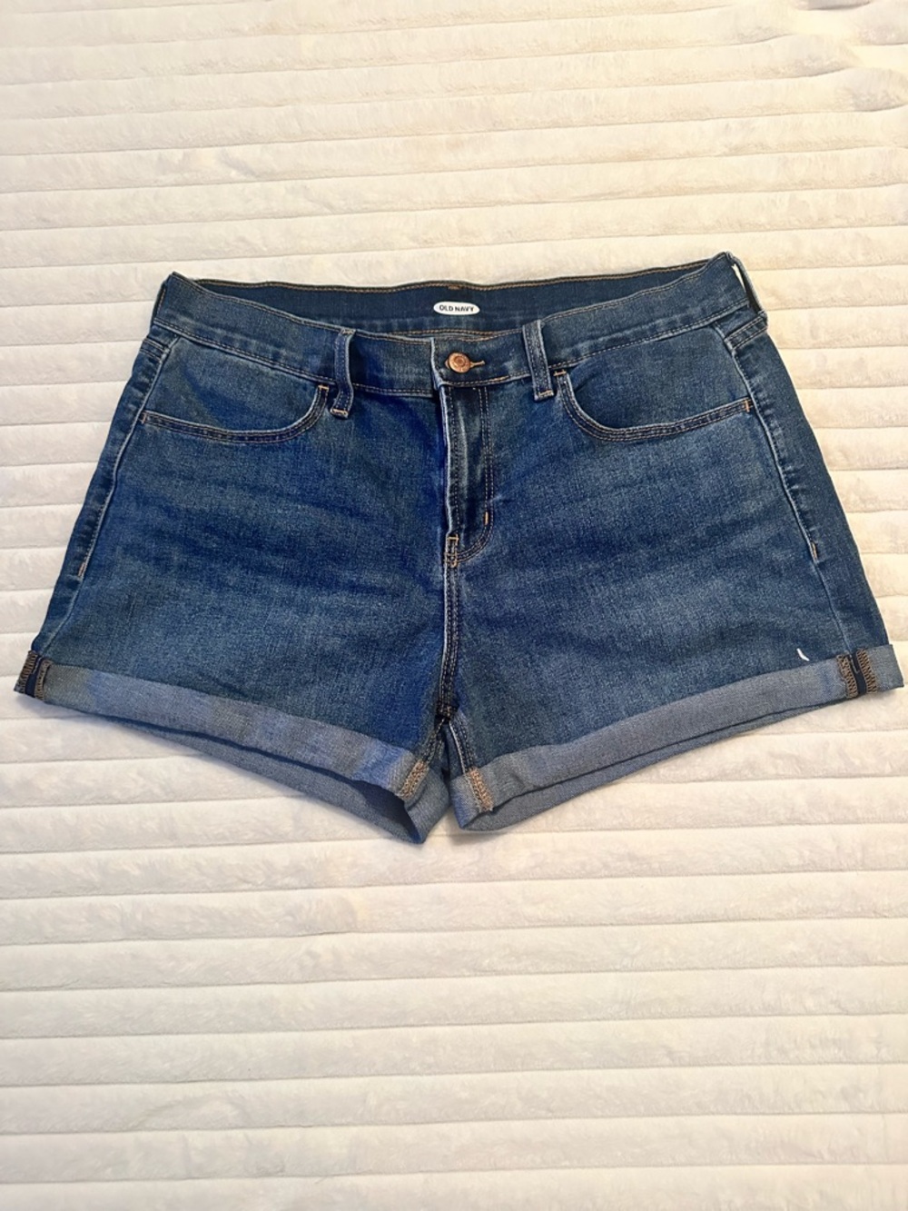 Old Navy Dark Blue Denim Cuffed Shorts